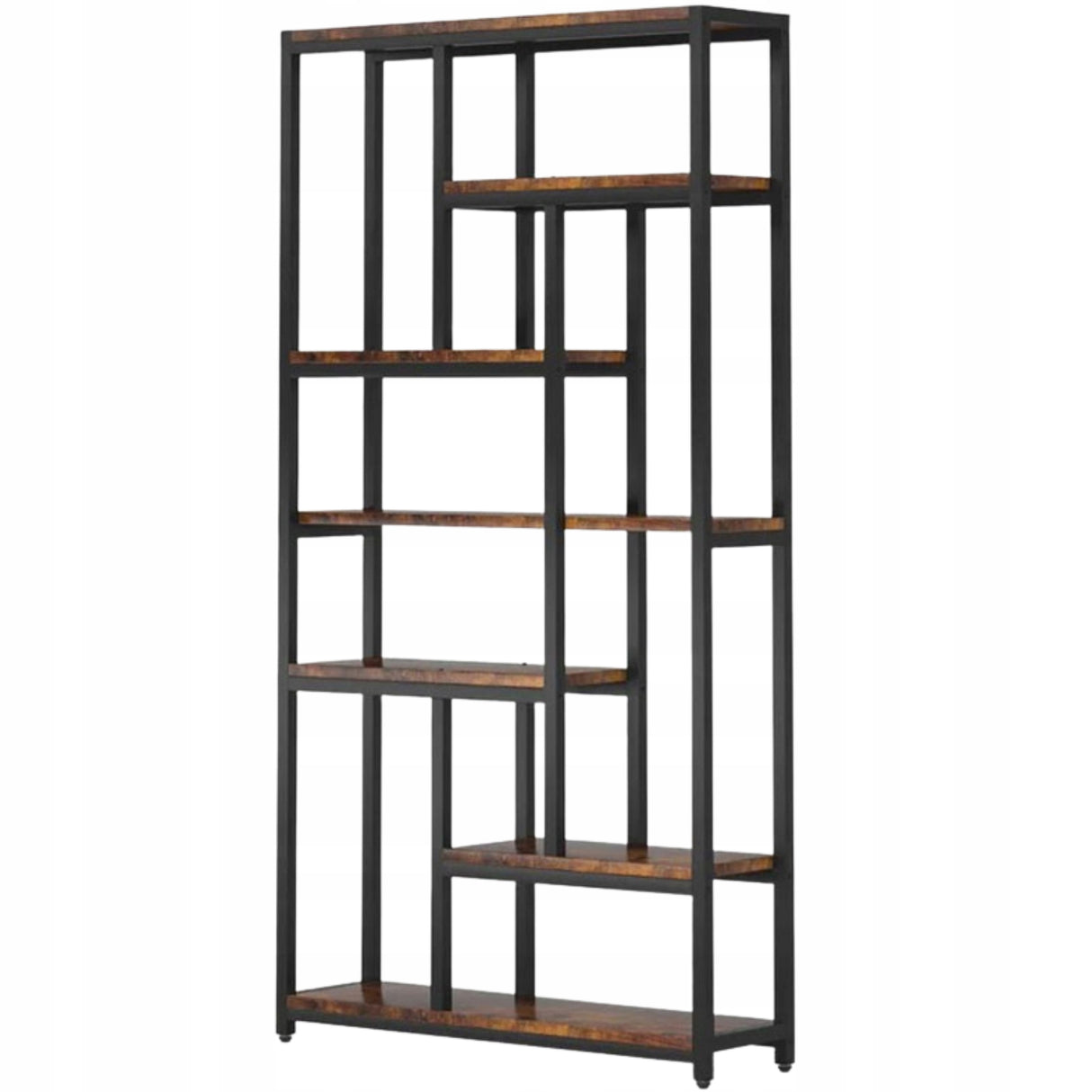Regał 7-Poziomowy HOGA-U0020X Czarny / Brązowy 200 x 100 x 30 cm Trwały