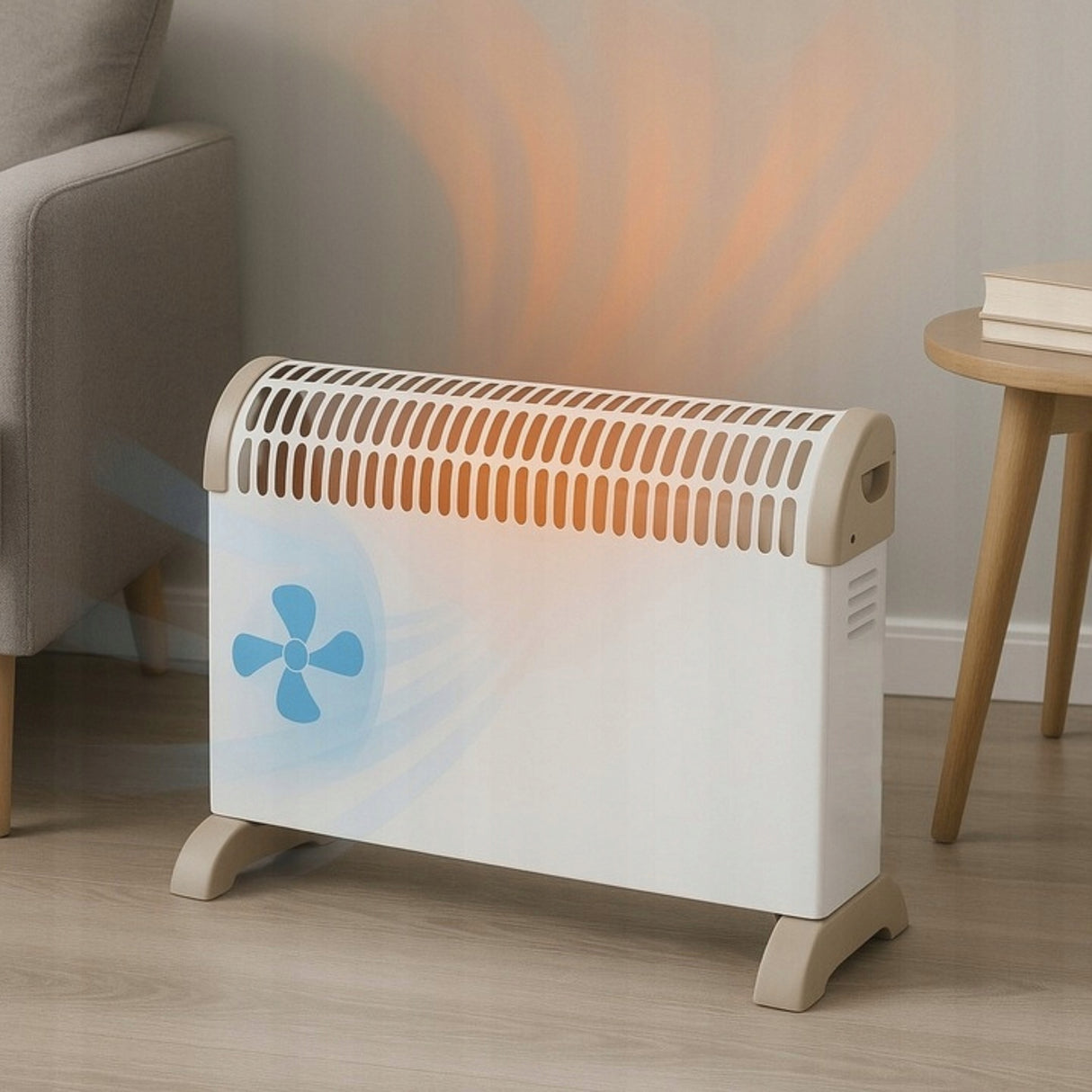 Grzejnik Elektryczny Konwektorowy Termostat Nawiew 750W 1250W 2000W 3 Tryby