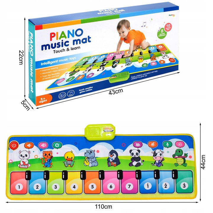 Mata Muzyczna Interaktywna Pianinko Nagrywanie Gra dla Dzieci Dźwięk