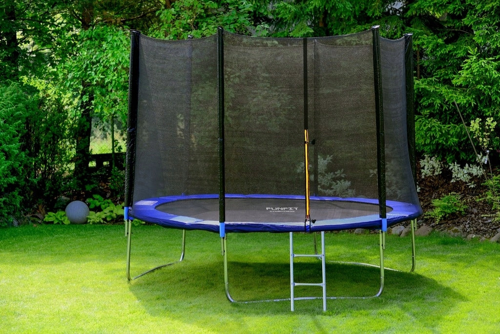 TRAMPOLINA OGRODOWA 312CM 10FT SIATKA + DRABINKA 304-312cm
