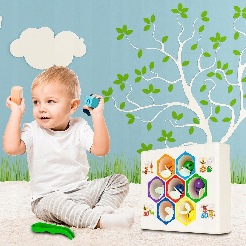 Pracowite Pszczółki Montessori Zręcznościowa Układanka Gra Plaster Miodu