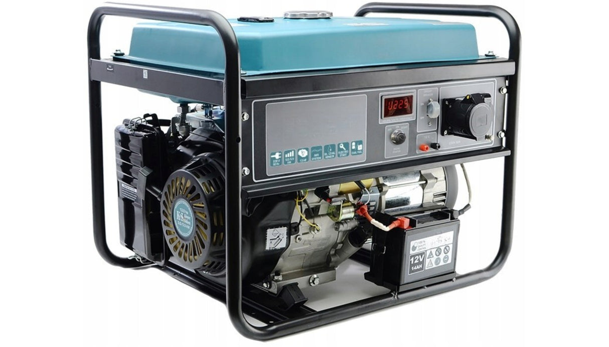 Agregat Prądotwórczy Jednofazowy DUAL FUEL LPG Benzyna 230V 5,5kW AVR