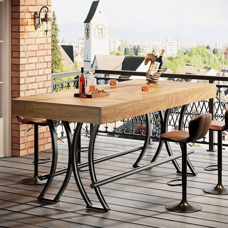 Stół Kuchenny Industrialny LD0037 Brązowy 70x160x90 cm Prostokątny Trwały