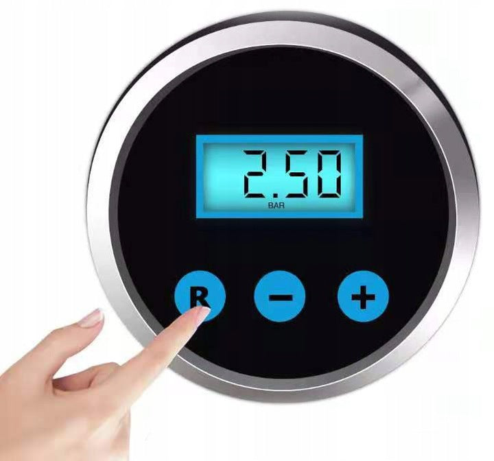 KOMPRESOR SAMOCHODOWY Pompka Elektryczna Sprężarka do Kół 12V LCD LED POVES