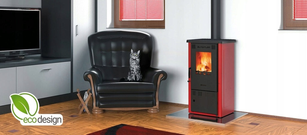 Piec Kominek Piecyk Szamotowy EKO 6,5 kW Czarny Stalowy Koza Żeliwny