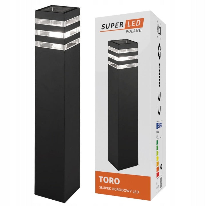 Lampa Ogrodowa stojąca słupek ogrodowy 80 cm E27 CZARNY POVES