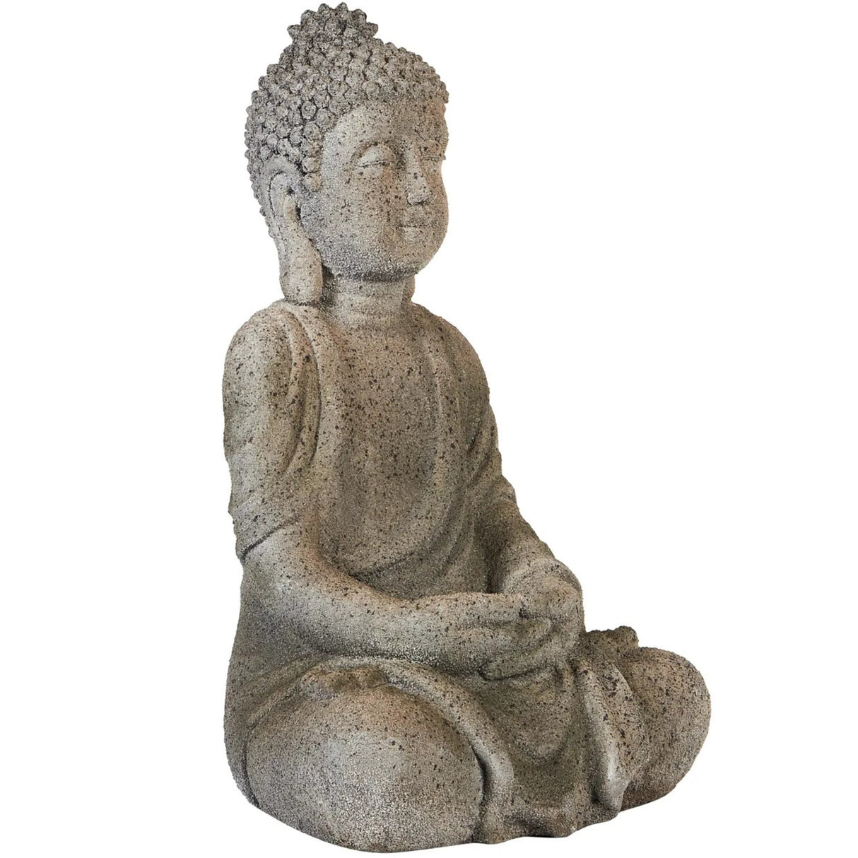 Rzeźba Ogrodowa Dekoracyjna do Ogrodu Wnętrza Ozdobna Budda Szary Figurka