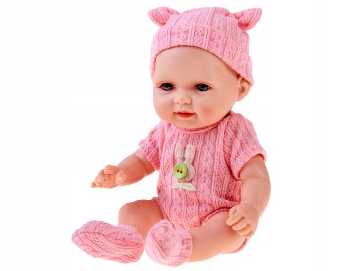 Lalka Ruchoma Lekka Bobas Urocza w Śpioszkach z Czapeczką na Prezent 26 cm