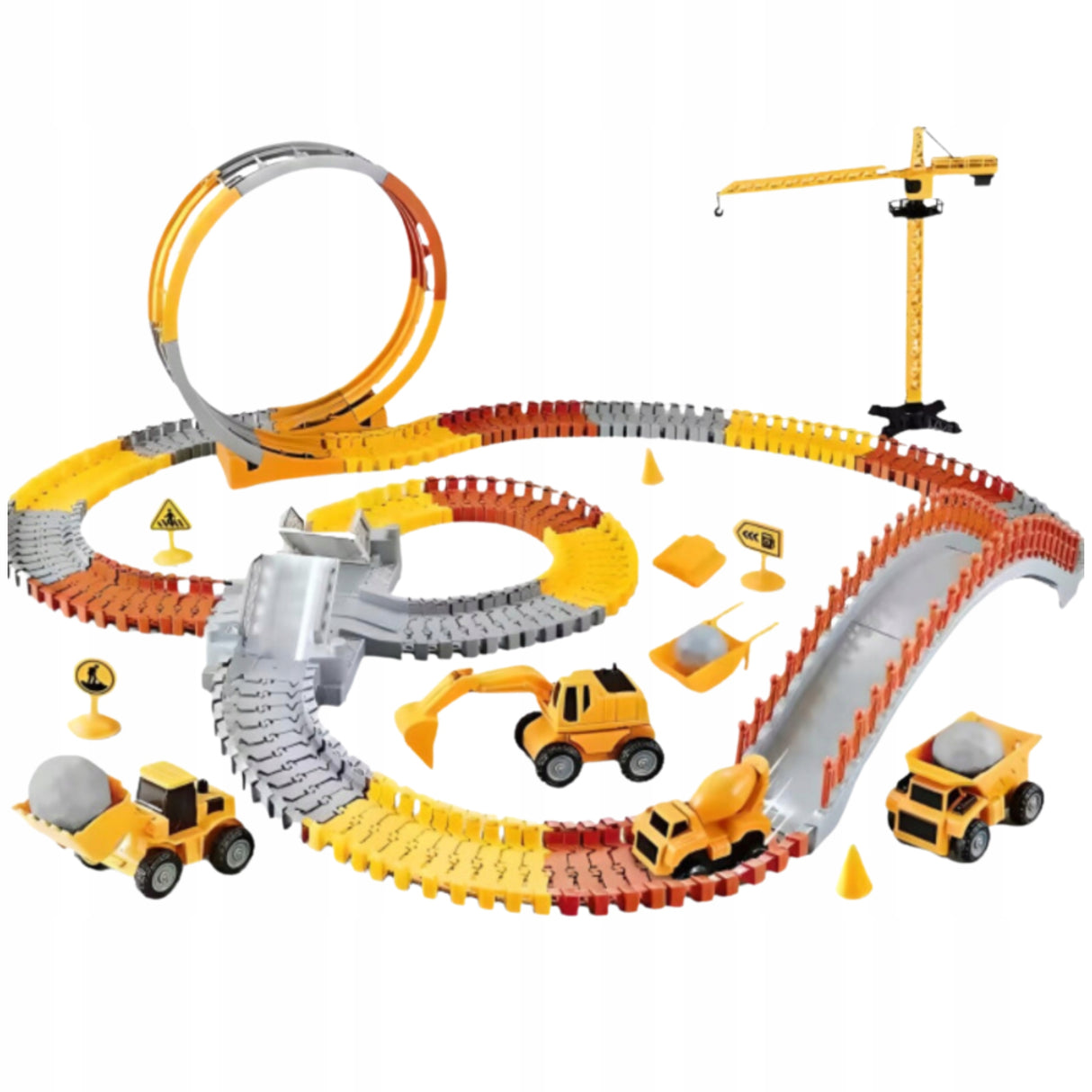 Tor Samochodowy Kolejka Plan Budowy Wyścigowy Duży Auto Zestaw 190el Puzzle
