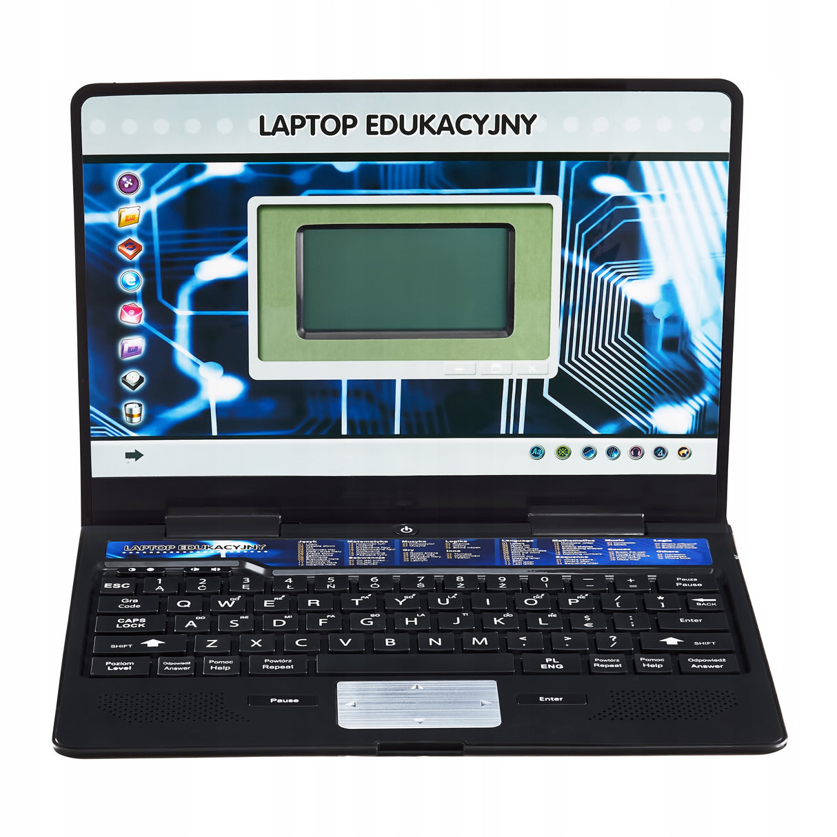 Komputerek Edukacyjny Nauka i Zabawa Laptop 3+ 98 Gier PL/ANG dla Dzieci