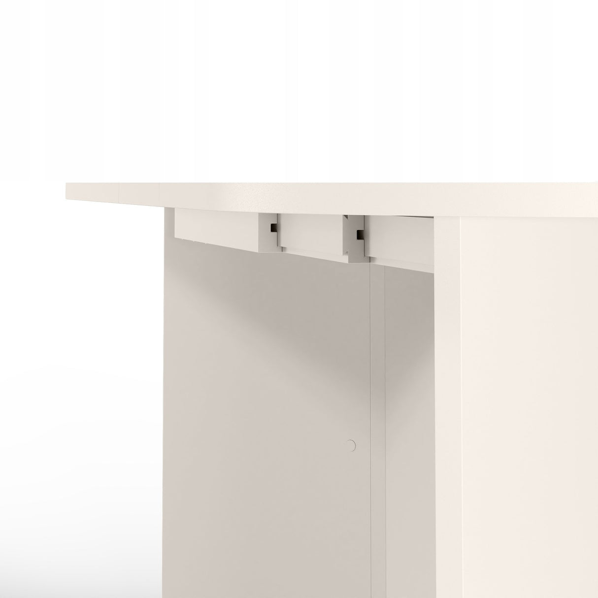 Stół Rozkładany Owalny Dwa Wkłady Powiększające Blat 140-200 x 90cm Kaszmir