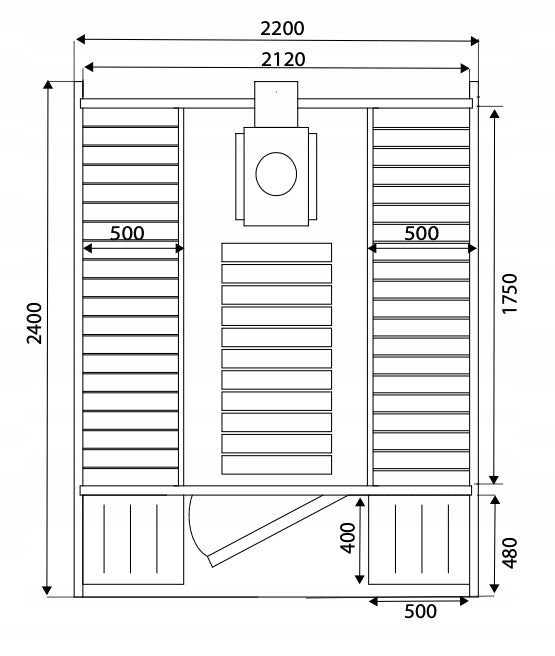 Sauna Ogrodowa Beczka z Piecem na Drewno Zestaw Szwedzkie Drewno 240 cm