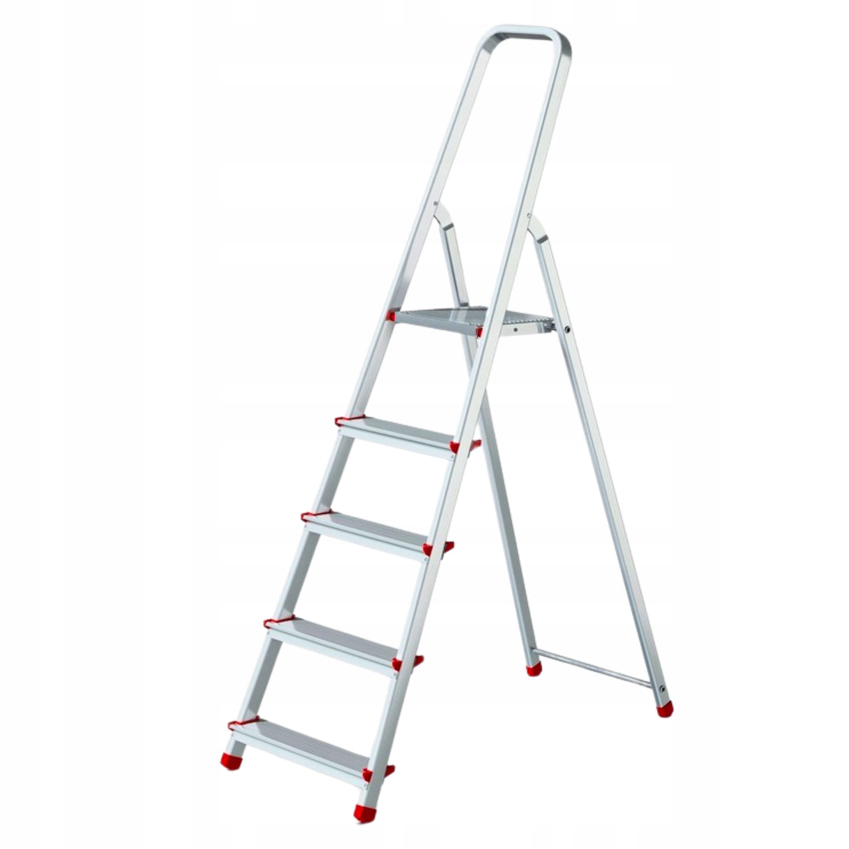 Drabina aluminiowa domowa 5 stopni hak GRATIS produkt POLSKI 2,97 m POVES