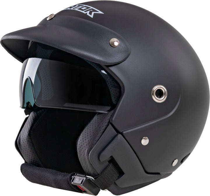 Kask Motocyklowy Młodzieżowy Otwarty Aviator ST L Czarny Mat