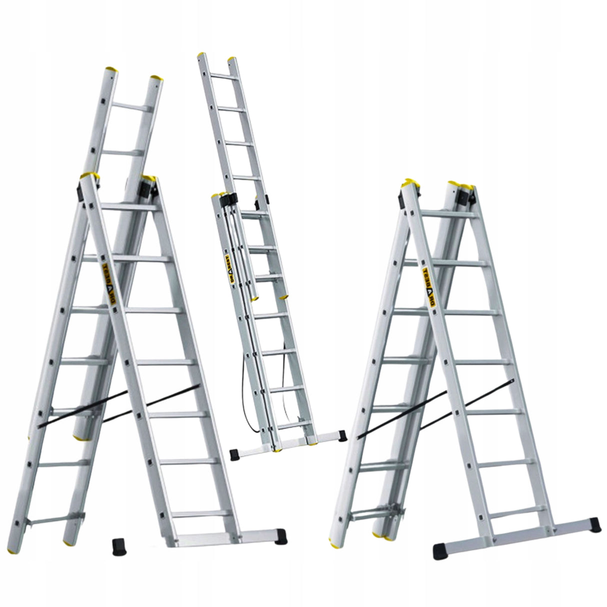DRABINA ALUMINIOWA 3x6 PRO NA SCHODY DRABEST do 150 kg