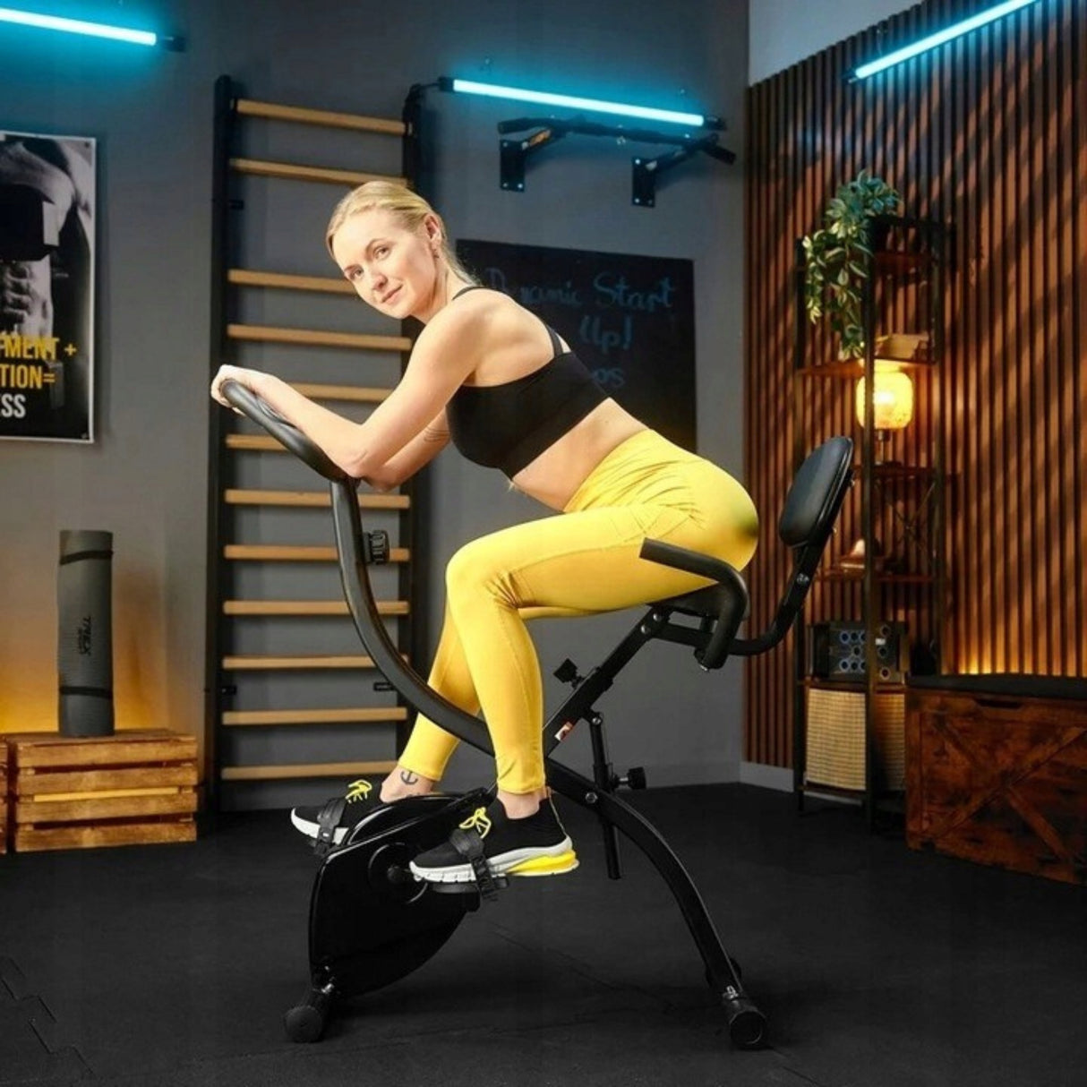 Rowerek Magnetyczny Treningowy Składany Rower do Ćwiczeń do 120kg Regulacja