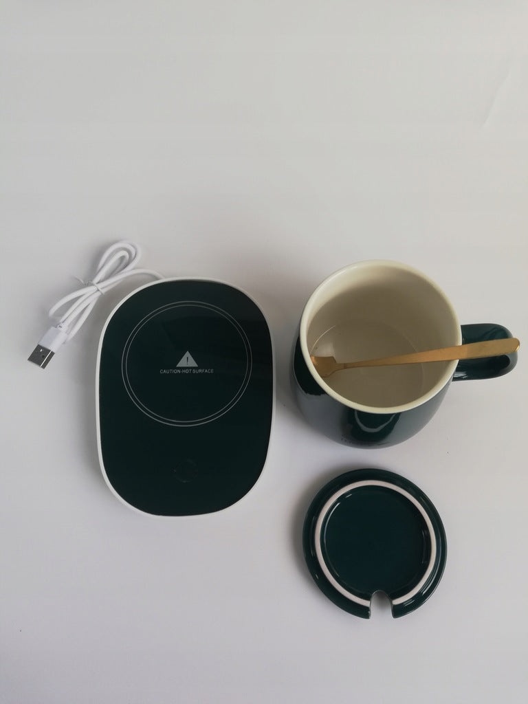 Zestaw Podgrzewacz Kawy Herbaty Kubek Łyżeczka Kabel Usb Prezent Walentynki