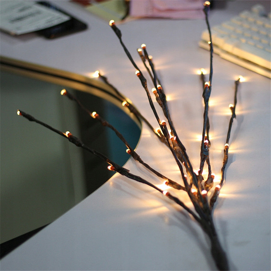 Gałązka 20 LAMPEK LED Baterie Do Wazonu ŚWIĄTECZNE Gałązki Na Święta 70 cm
