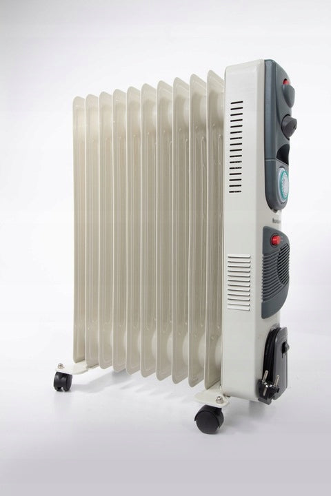 Grzejnik Olejowy 11 Żeberkowy 4000W Turbo Termostat Timer Nadmuch Kaloryfer