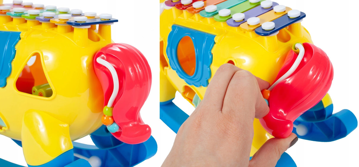 Konik Interaktywny Sorter Cymbałki Klocki Światło Dźwięk Koń Kształty