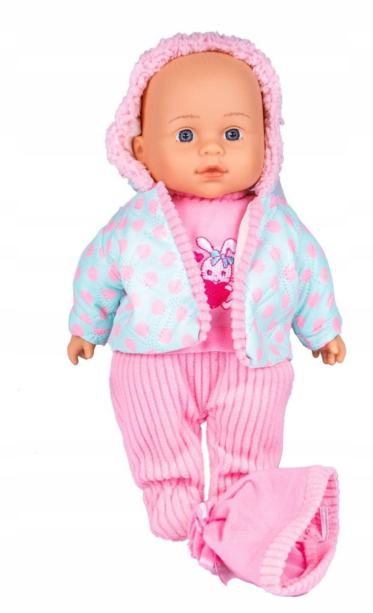 Lalka Interaktywna Bobas Córeczka Mówi Śpiewa Uczy Ciuszki Czapka Duża 32cm