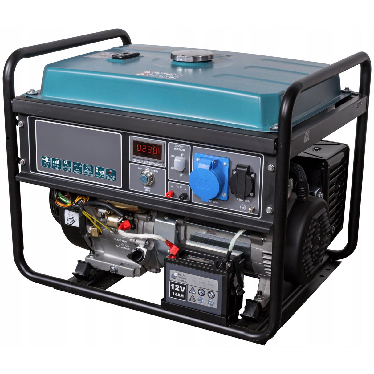 Agregat Prądotwórczy DUAL FUEL 6500W Gaz Benzyna Jednofazowy 230V
