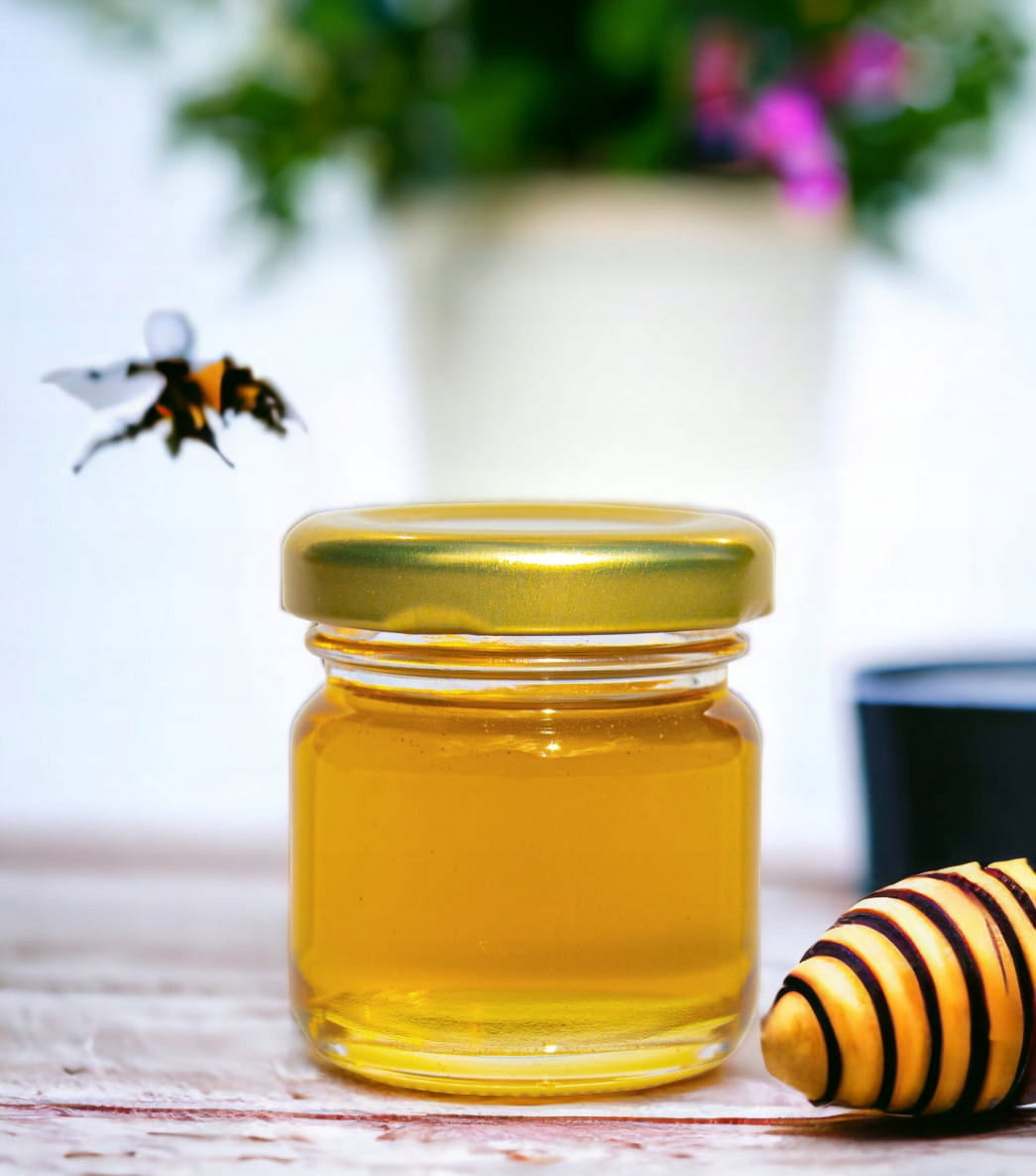 Mini Miód Wielokwiatowy Naturalny Płynny 40ml Idealny Prezent ZESTAW 25szt