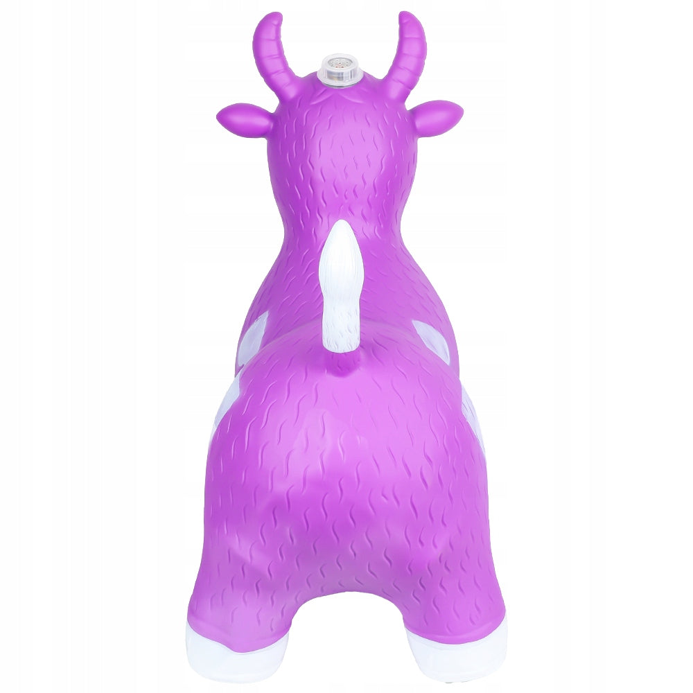 Skoczek do Skakania Krowa Różowa Muzyka Światło Odgłosy 56 cm Gumowy