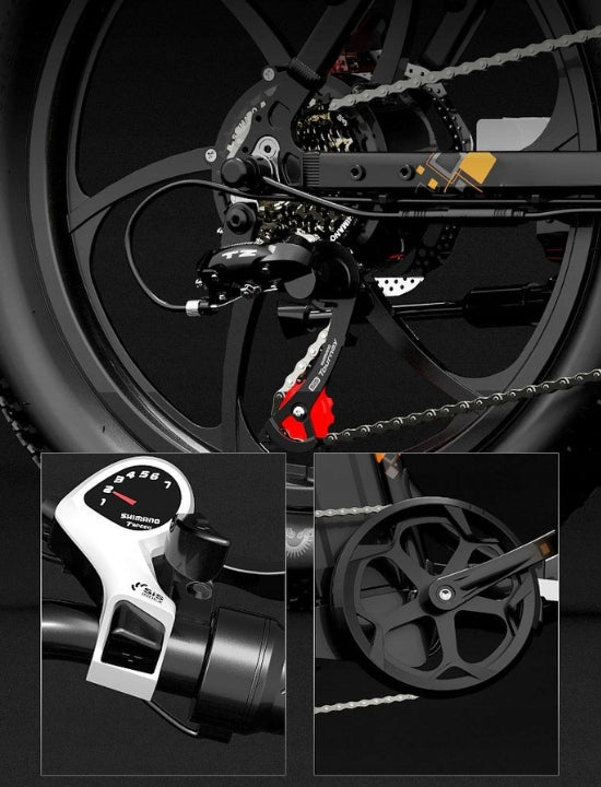 Rower Elektryczny Składany SHIMANO 48V 20AH 150KM 20*3,0 Męsko-Damski
