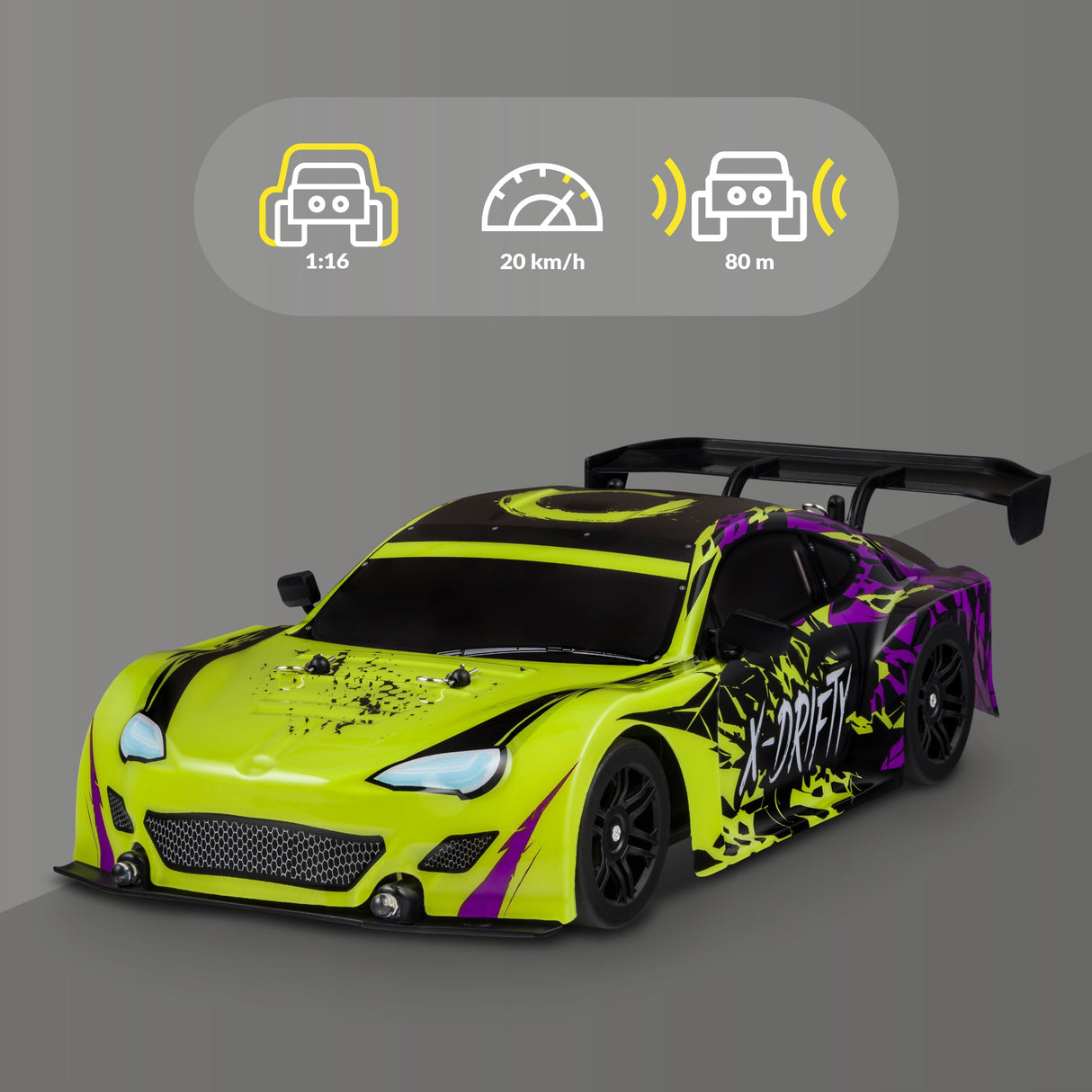 Zdalnie Sterowany Samochód RC 1:16 Drift 20 km/h Pilot Dynamiczny Płynny