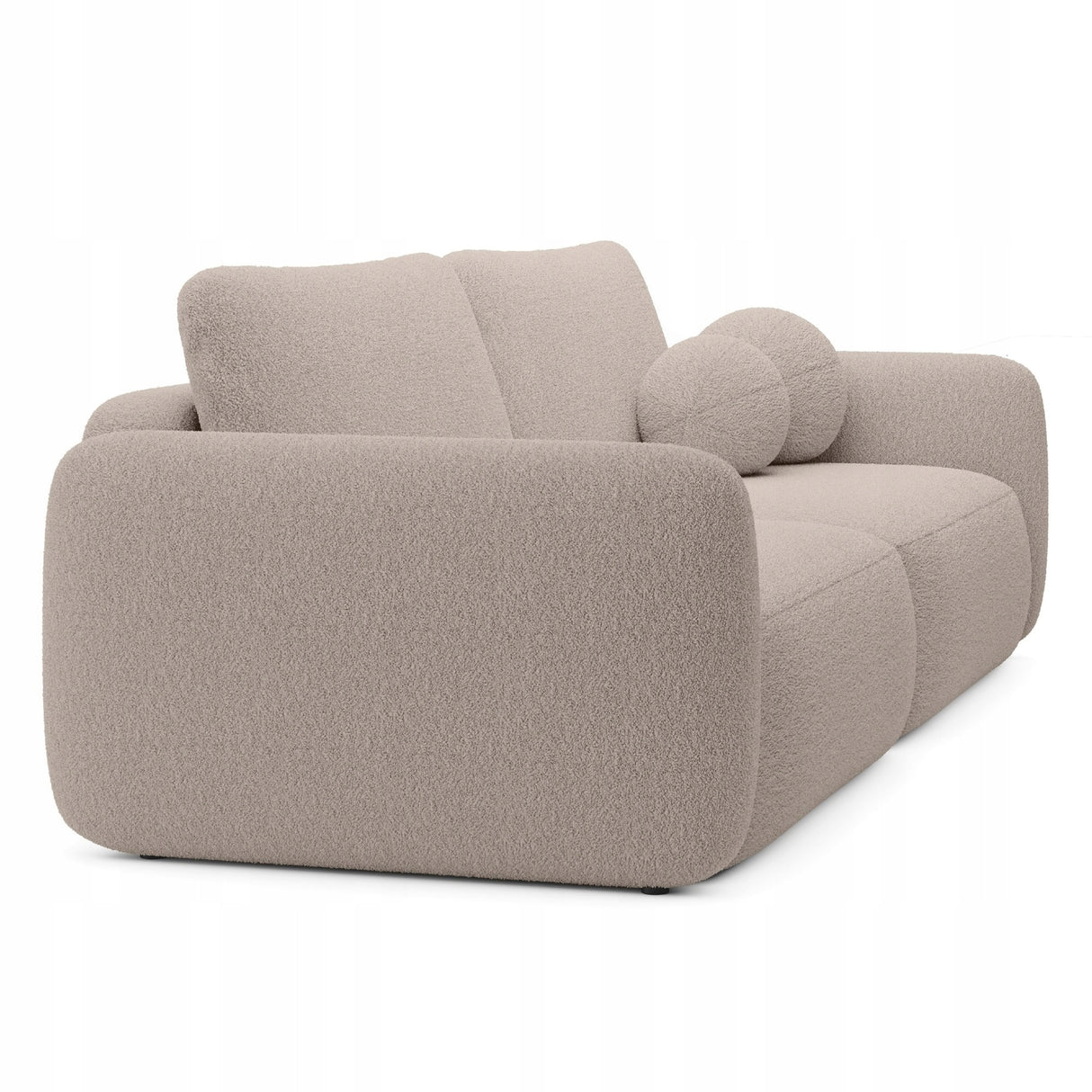 Sofa Rozkładana z Funkcją Spania Pojemnikiem Beżowa 238x103cm Tkanina