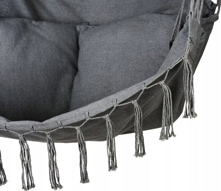 FOTEL BRAZYLIJSKI WISZĄCY BOHO HUŚTAWKA HAMAK XXL 100 cm 150 kg POVES