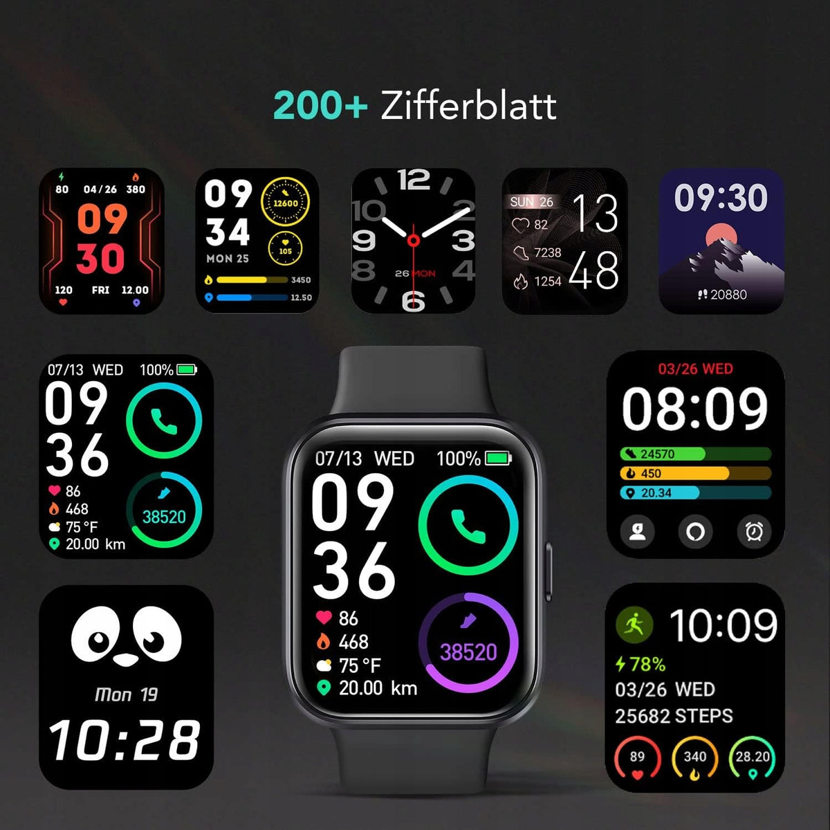 Smartwatch Oraimo ID208 1,69" Cali Czarny Inteligentny Zegarek 300 mAh IP68