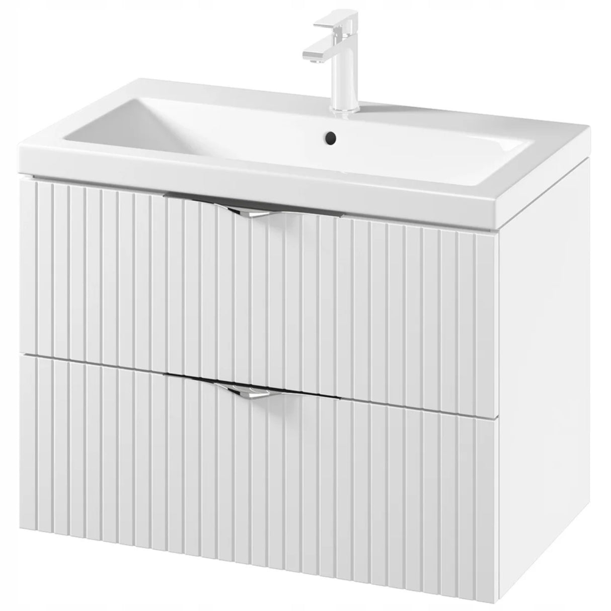 Zestaw Łazienkowy Szaflka Łazienkowa + Umywalka Komplet Biały 80 cm