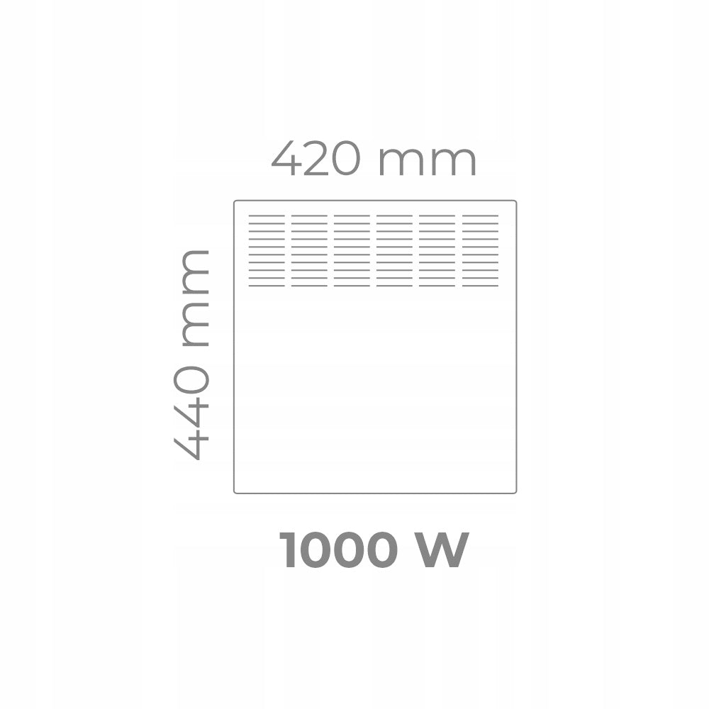 Grzejnik Elektryczny Termostat Programator Ścienny Przenośny Biały 1000W