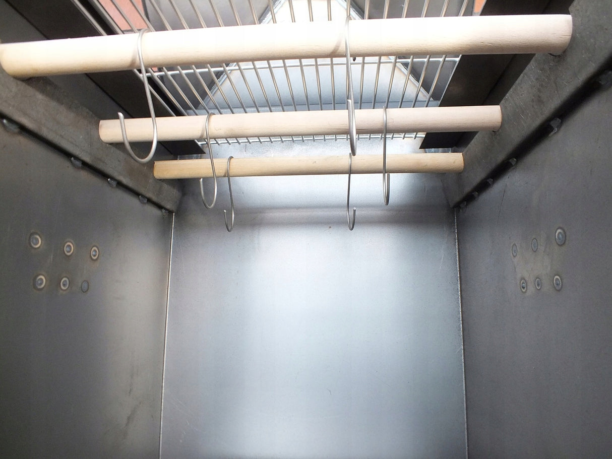 Wędzarnia Metalowa Ogrodowa Wędzarka Czarna XXL 140x50x50cm Zestaw + Gratis