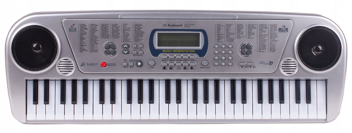 Keyboard Pianinko z Mikrofonem Organy 54 Klawisze do Grania Wyświetlacz Led