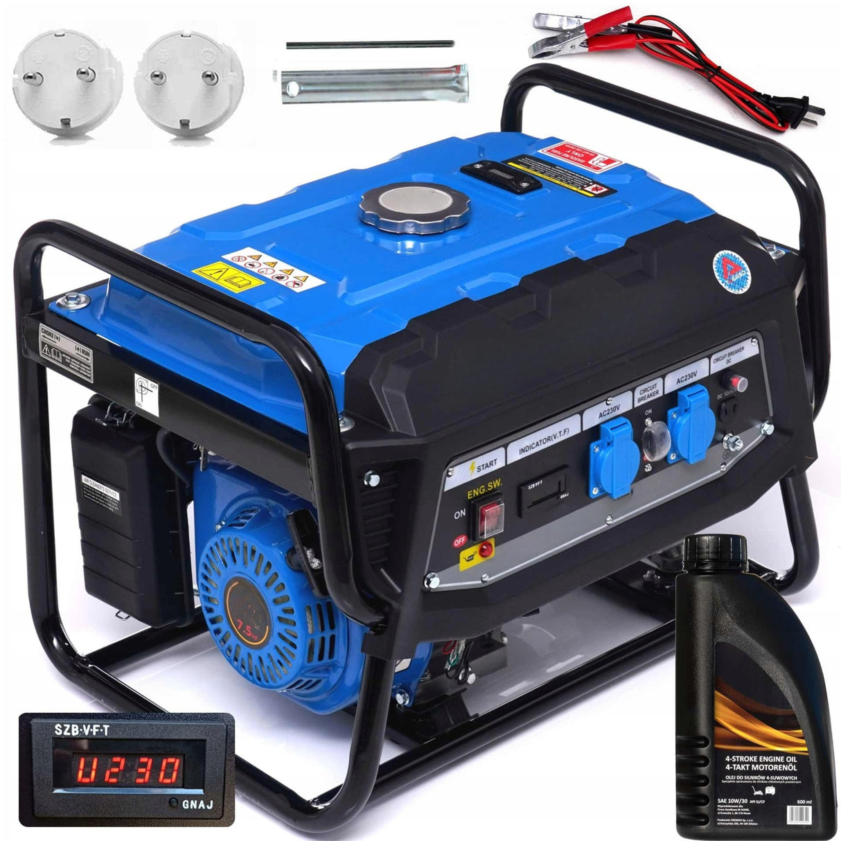 Agregat Benzynowy 3500W Generator Prądu Mobilny Ręczny Start + Gratis