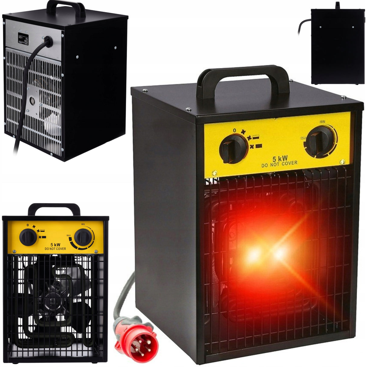 Nagrzewnica Grzejnik Farelka Dmuchawa Elektryczna 5kW na Siłę z Termostatem
