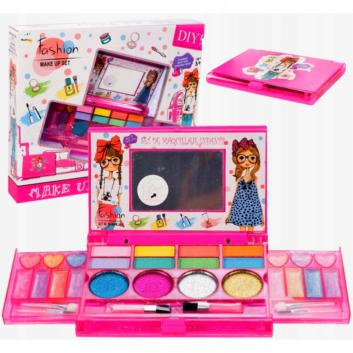ZESTAW DO MAKIJAŻU DLA DZIECI MAKE UP KOSMETYKI 3+
