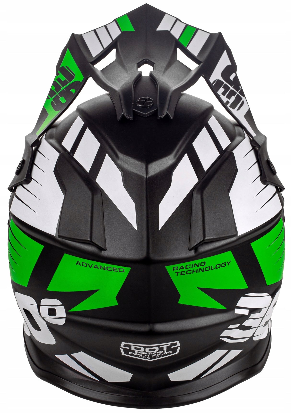 Kask Cross Enduro L/XL Homologacja EU Lekki Deflektor MTB Quad Zielony