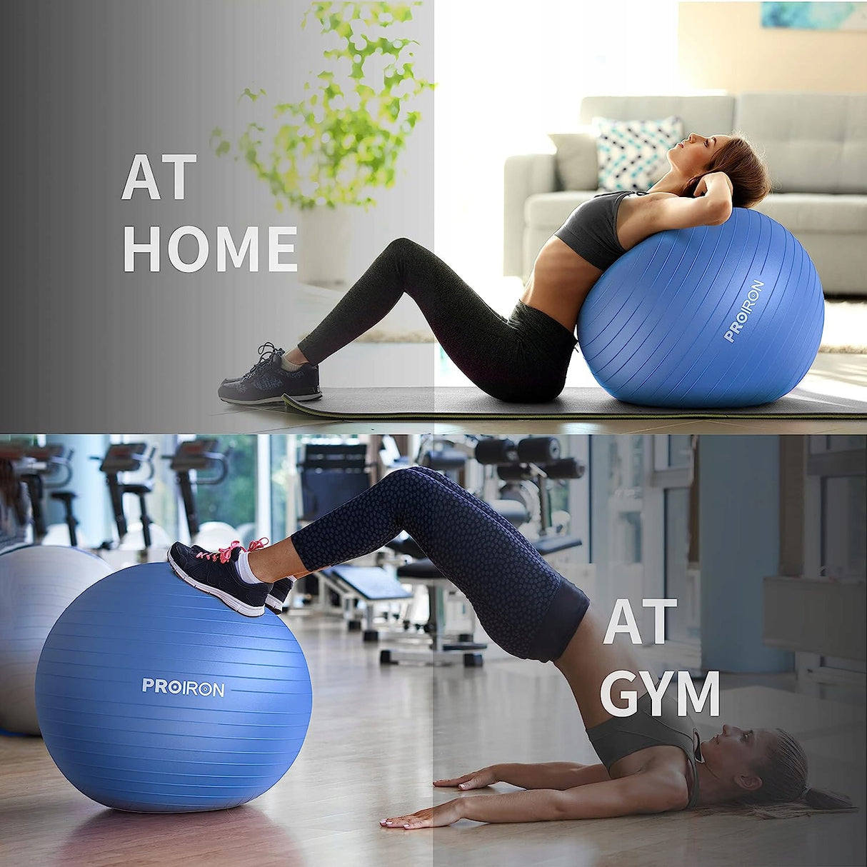 Piłka Fitness Gimnastyczna Ćwiczeń + GRATIS POMPKA 65CM średnica Fioletowa
