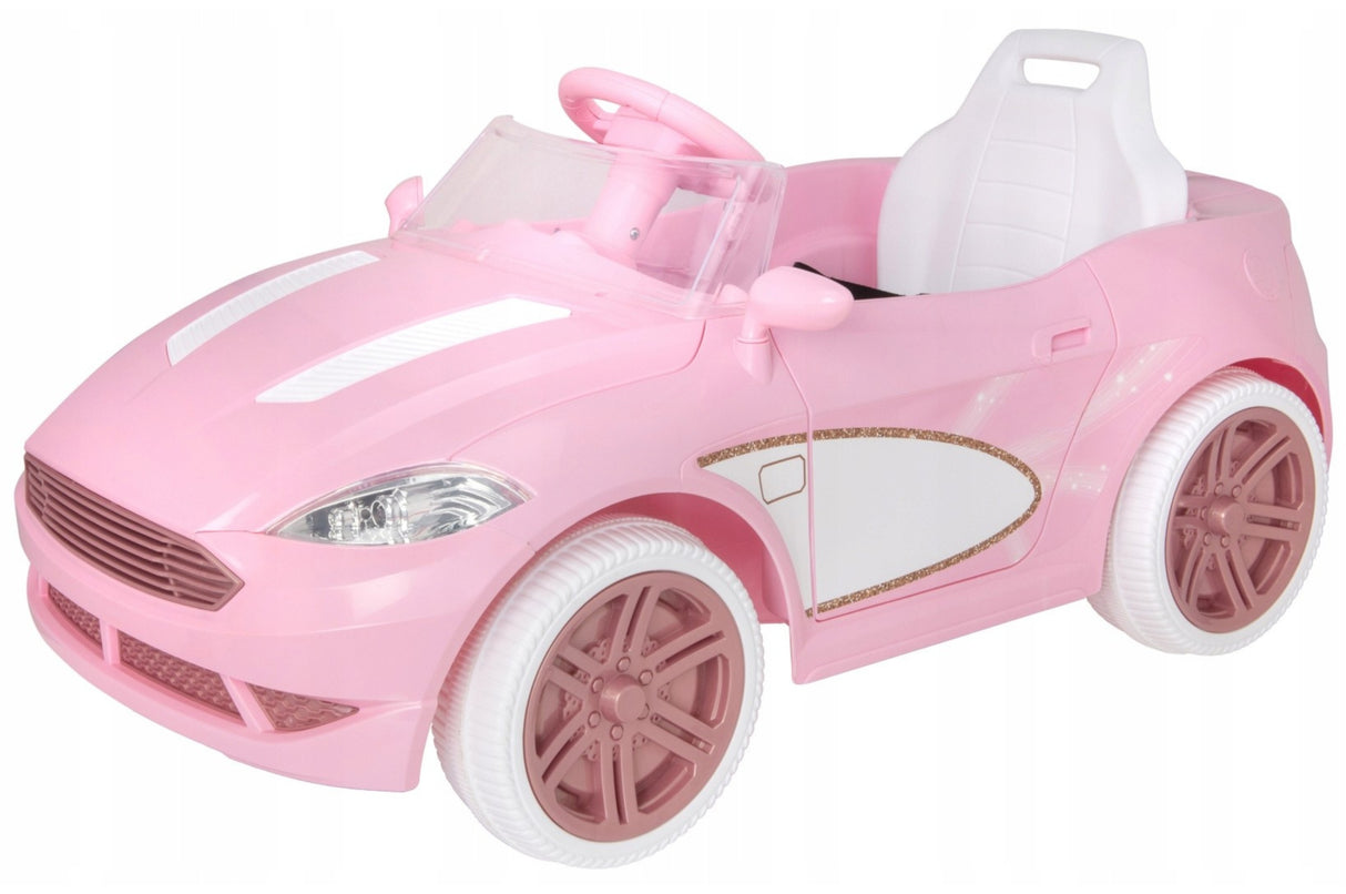Auto Kabriolet na Akumulator Samochód Cabrio LED Dźwięk Różowy dla Dzieci