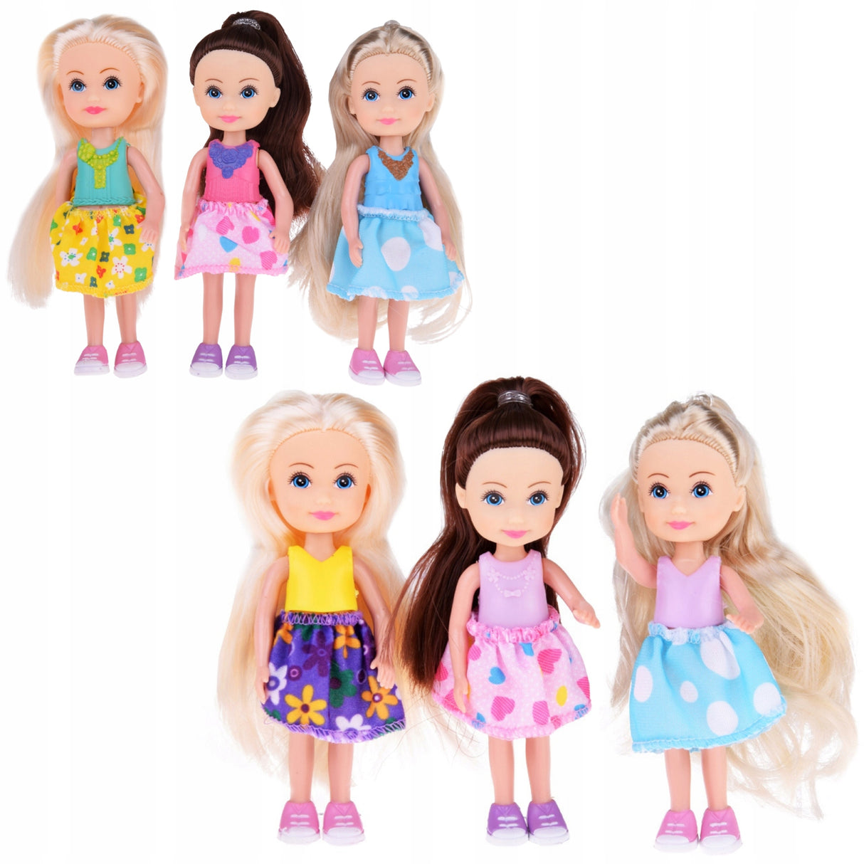 Mini Laleczki do Zabawki Urocze Zestaw dla Dzieci Lalka 12 cm 6 Sztuk