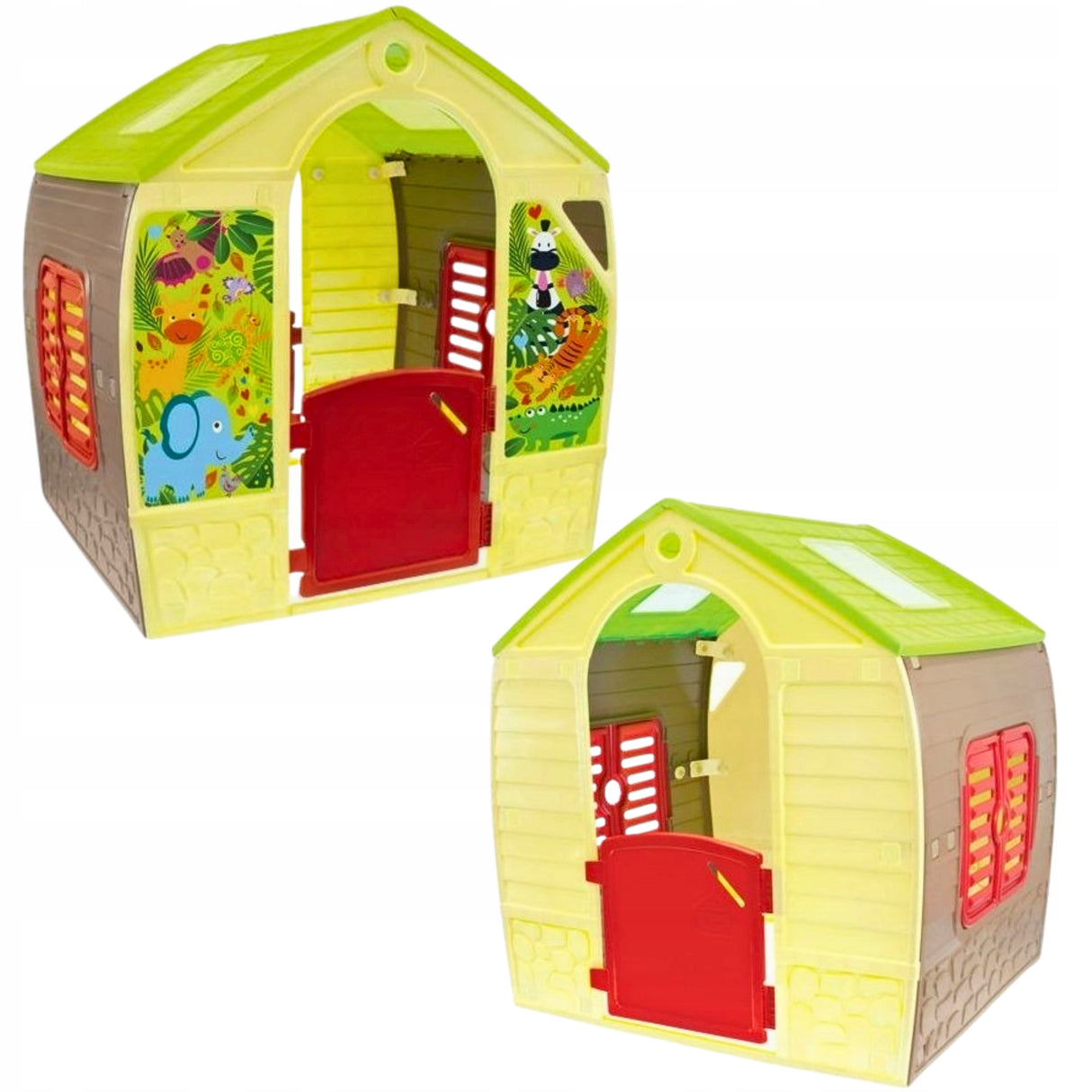 Domek Dla Dzieci Plastikowy Otwierane Drzwi I Okna 12 m+ 102 x 88 x 108 Cm