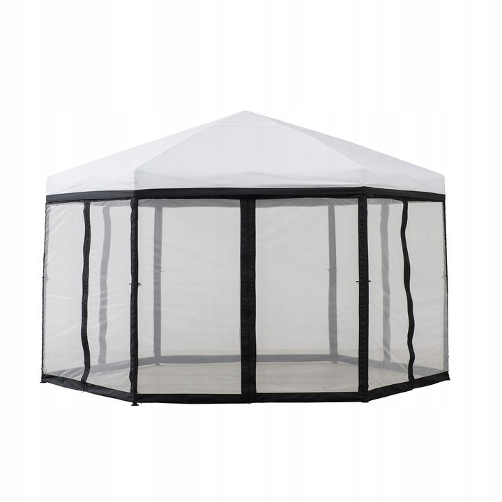 Pawilon Ogrodowy POP UP Ekspresowy Biały Rozkładany Metal 340 cm Namiot