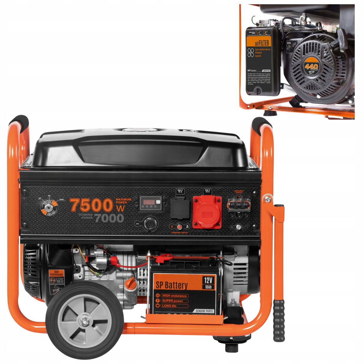 Agregat Generator Prądu Trójfazowy 7,5kW 400V AVR Prezent
