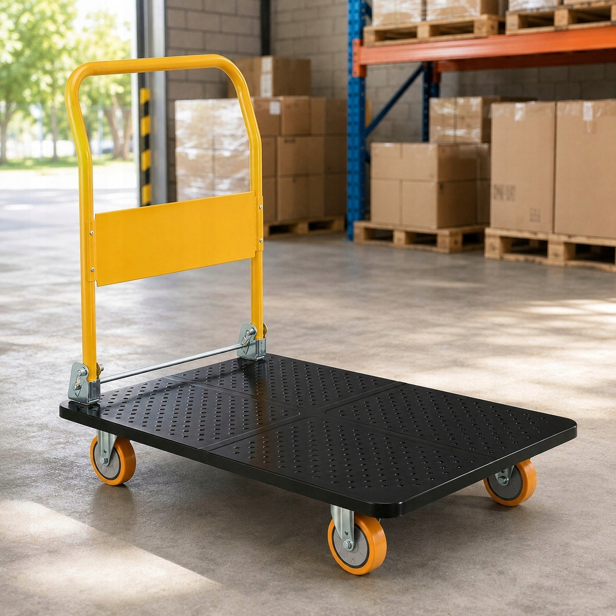 Wózek Składany Magazynowy Transportowy Czarny 60x90cm 500 KG Udźwigu Mocny