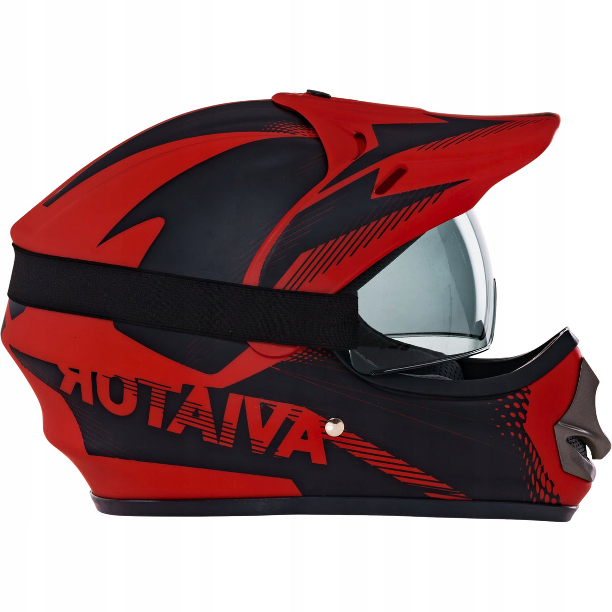 Kask Motocyklowy Crossowy Enduro na Quad Skuter Motor Czerwony L