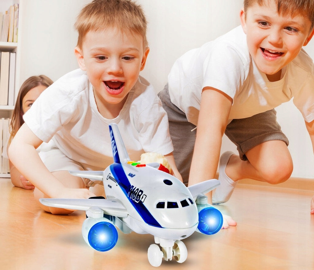 Samolot Interaktywny Pasażerski Boeing Zabawka Dźwięk Światło dla Dzieci